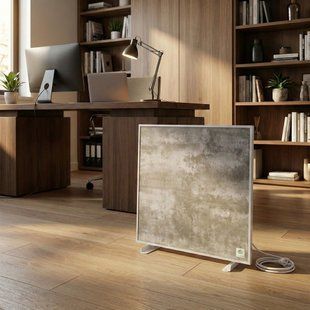Керамічний обігрівач з терморегулятором до 15 м2 Ecoteplo AIR 700 ME, сірий лофт (60 х 60 см) 700 Вт 750 ME GL фото