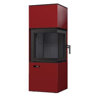 Сталева піч BOKAR Forum (9,2 kW) Black Ceramtex Red 222414R фото