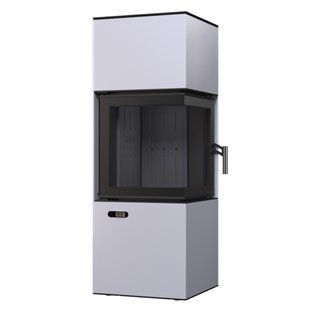 Сталева піч BOKAR Forum (9,2 kW) Black Ceramtex White 222414W фото