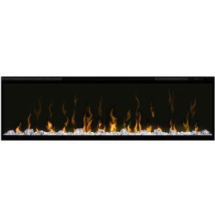 Електрокамін з обігрівом, кристалами, кольорами декоративний Dimplex Ignite XLF50 чорний вбудований THWG XLF50 фото