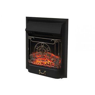 Електрокамін з обігрівом, звуком та ефектом полум'я декоративний Royal Flame Majestic FX Black чорний вбудований MajesticFXBlack фото