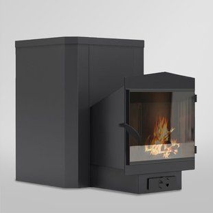 Отопительная печь стальная до 30 м&sup3; для Сауны со стеклом 400/400 на дровах VESUVI Классик 30 кВт 650х485х830 мм PBS-VKlas30-40-V фото