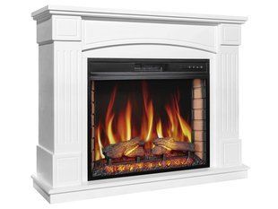 Камінокомплект ArtiFlame Boston AF28S білий з обігрівом і звуком горіння вогню Boston AF28S WT фото