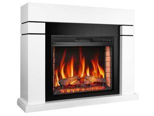 Камінокомплект ArtiFlame Lindos AF28S білий з обігрівом і звуком горіння вогню Lindos AF28S WT фото