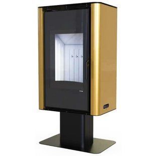 Сталева опалювальна піч Defro Home SOLUM TOP Золотий (117.7 х 60 х 40 см) Solum Top Gold фото